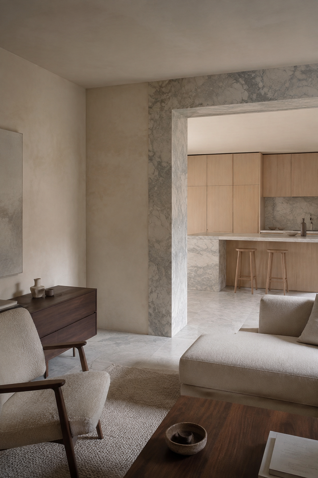 Natural stone portal and living space